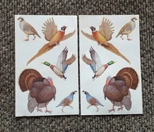 Vintage Grossman Stickers - 2002 Photoessence Wild Game Birds - 2 Shts - 1R/1L