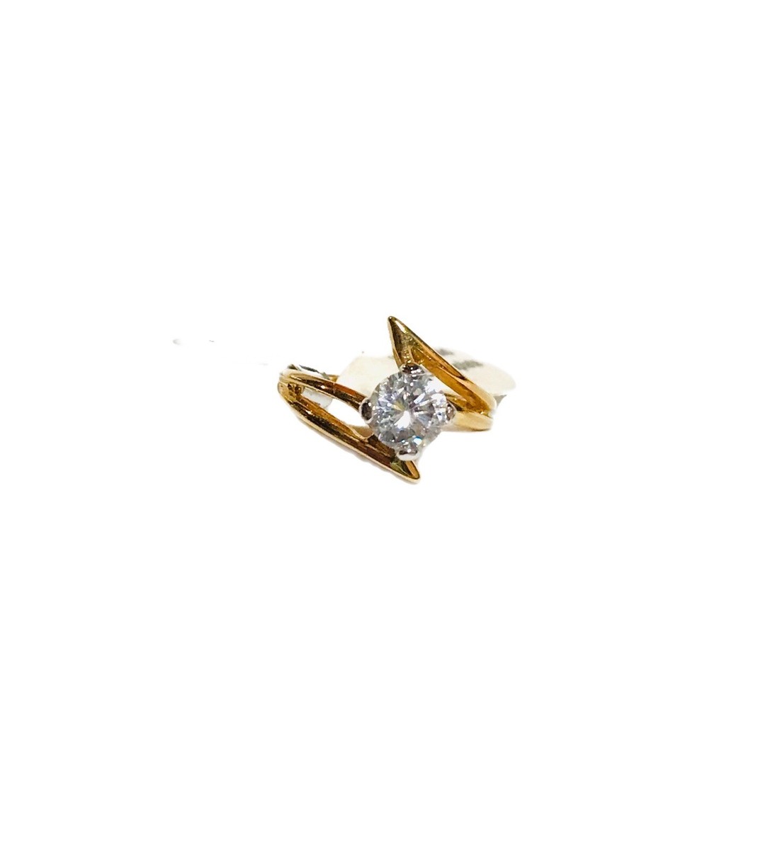 アクセサリー 18k ring Gold Vintage New 18K Yellow Gold Electroplated Cubic Zirconia