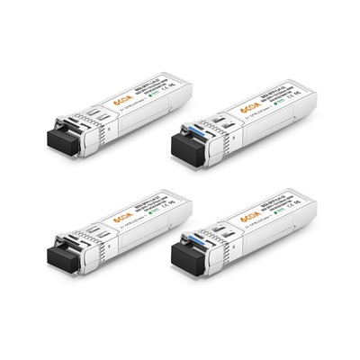 2 Pair of 10G SFP+ Bidi Transceiver, 10GBase-BIDI 1270nm/1330nm SMF, up to 20...