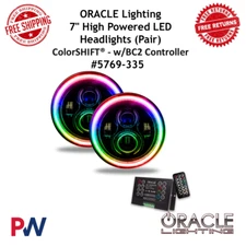 Oracle Lighting 7" High Powered Led Headlight - Colorshift W / BC2 Controller