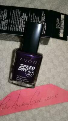 'PRESTO PLUM' (deep purple) SPEED DRY (30+ second) Nail Enamel Polish AVON NEW 