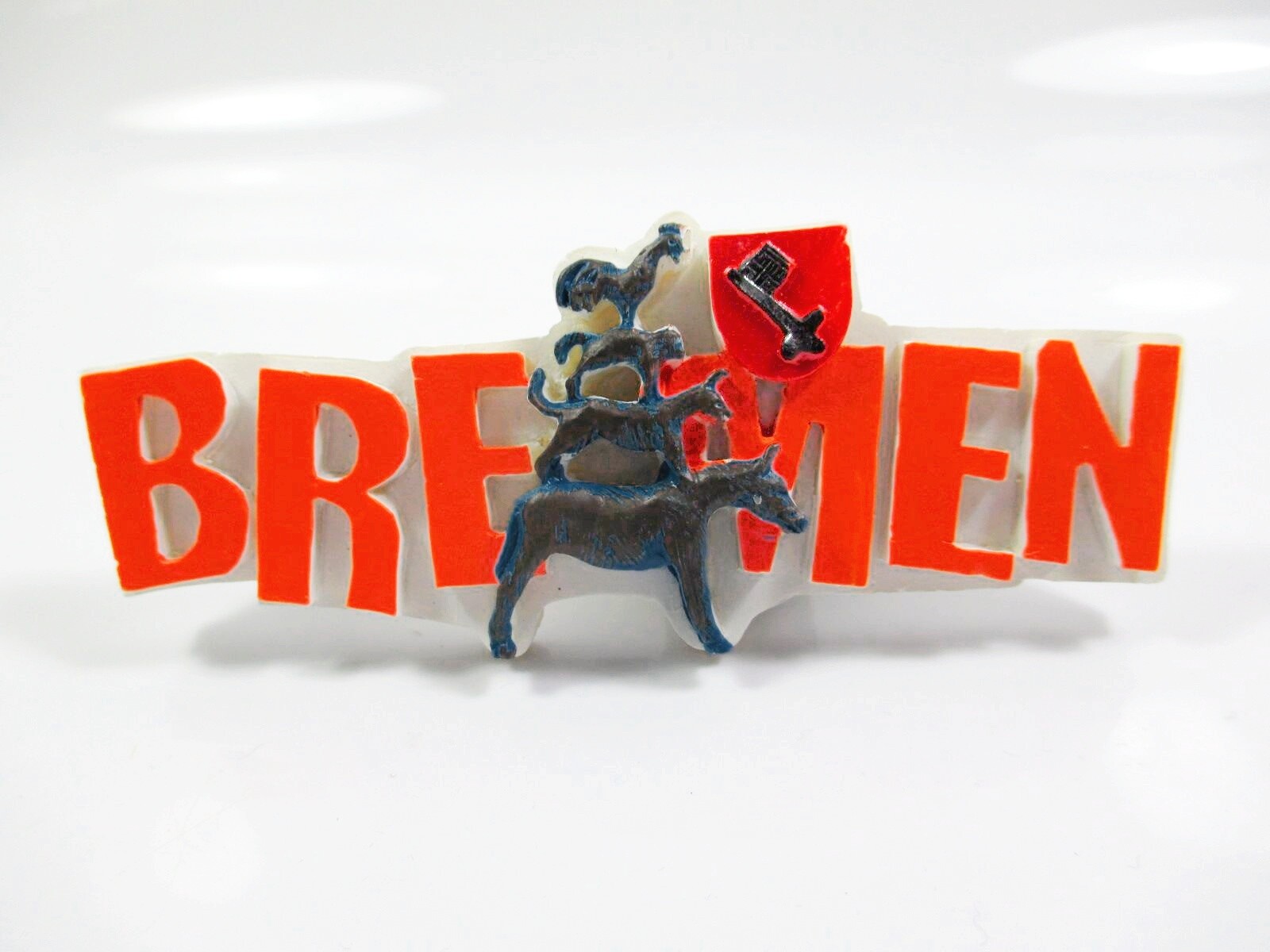 Bremen magnet poly Germany souvenir town musicians coat of arms