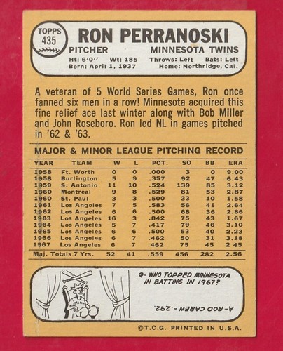 1968 Topps Baseball Cards Scegli una carta a scelta 295-660 EX X-MT 1/25 Set Break - Foto 256 di 490