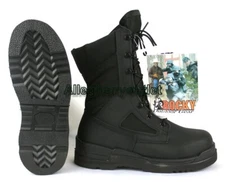 USGI MILITARY NAVY Rocky Mens Safety Steel Toe Hot Weather Boots Black 6.5R NEW