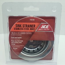 ACE Sink Strainer Stainless Steel Body Deep Cup Style Body 4165189
