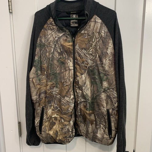 browning realtree Full Zip Camo With Wool Sleeves XL - 第 1/6 張圖片