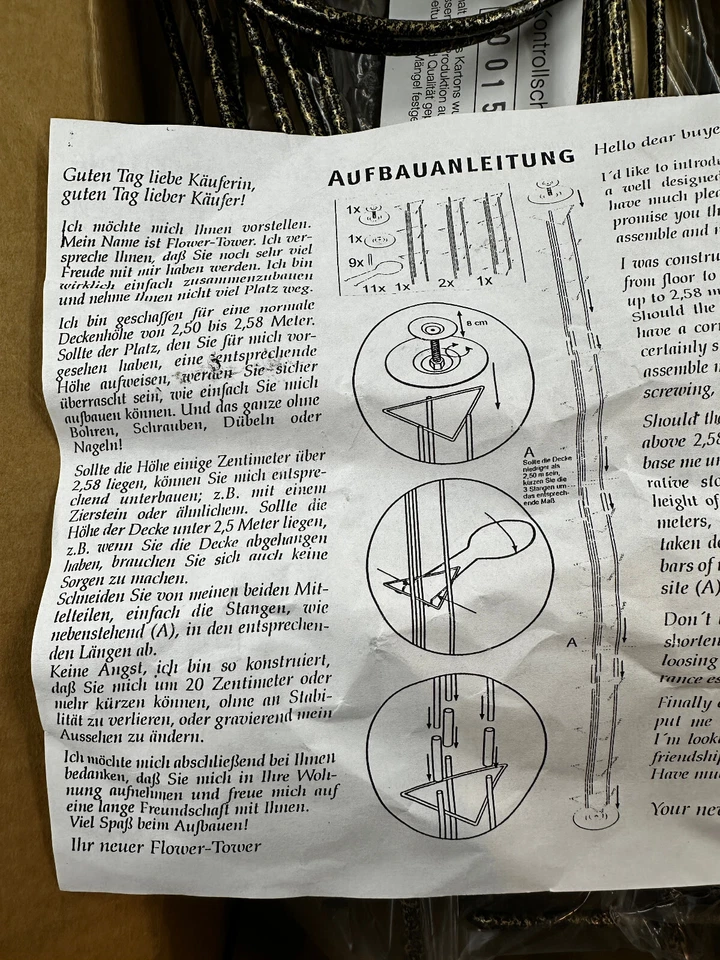 Blumensäule Pflanzsäule Flower Tower ohne Bohren - Bild 2 von 3
