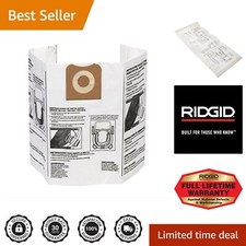 Premium 2-Pack Dust Bags for 12-16 Gallon Wet/Dry Vacuums - Fine Particle Pickup