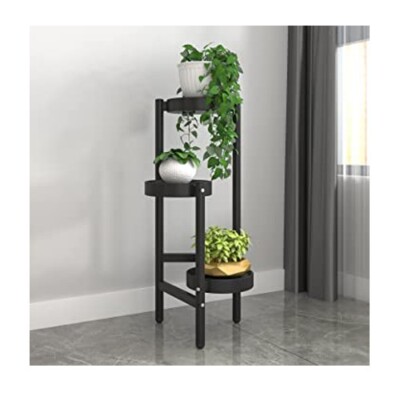 Metal 3 Tier Plant Stand Plastic Base Multiple Flower Pot Holder Indoor  Garden | eBay