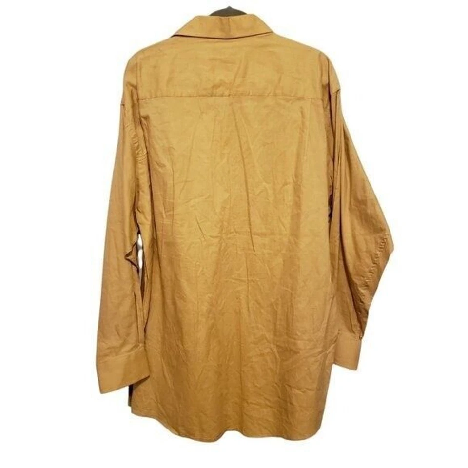 Camisa de vestir Joseph Abboud para hombre talla 18 amarilla lisa manga larga Foto 4 de 4