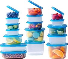 Mr Lid 17 Pack Clear Food Storage Containers With Attached Lids Made In Usa