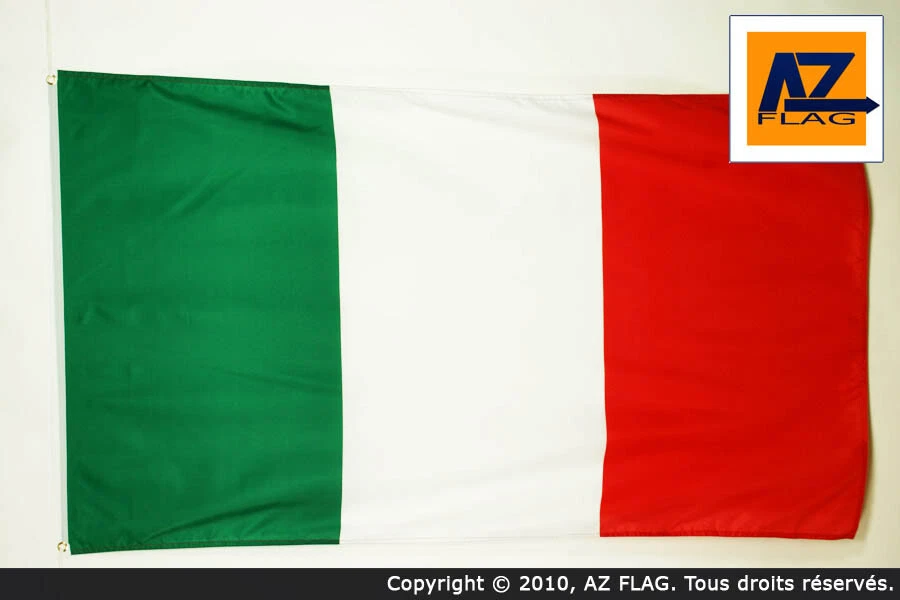 AZ FLAG DRAPEAU ITALIE 90x60cm - DRAPEAU ITALIEN 60 x 90 cm - DRAPEAUX - Neuf