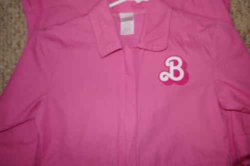 Girls Pink Power Jumpsuit - Barbie the Movie Medium Girls Spirit Costume No Belt - Picture 9 of 9
