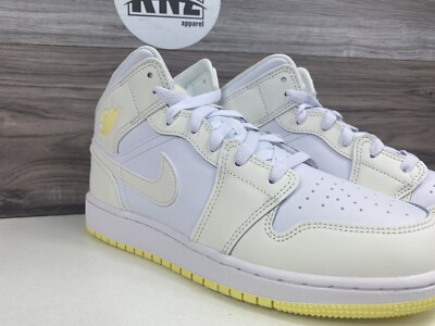 Nike Air Jordan 1 Mid GS Women's LT Laser Orange Yellow