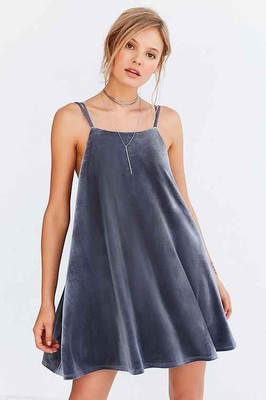 velvet mini slip dress
