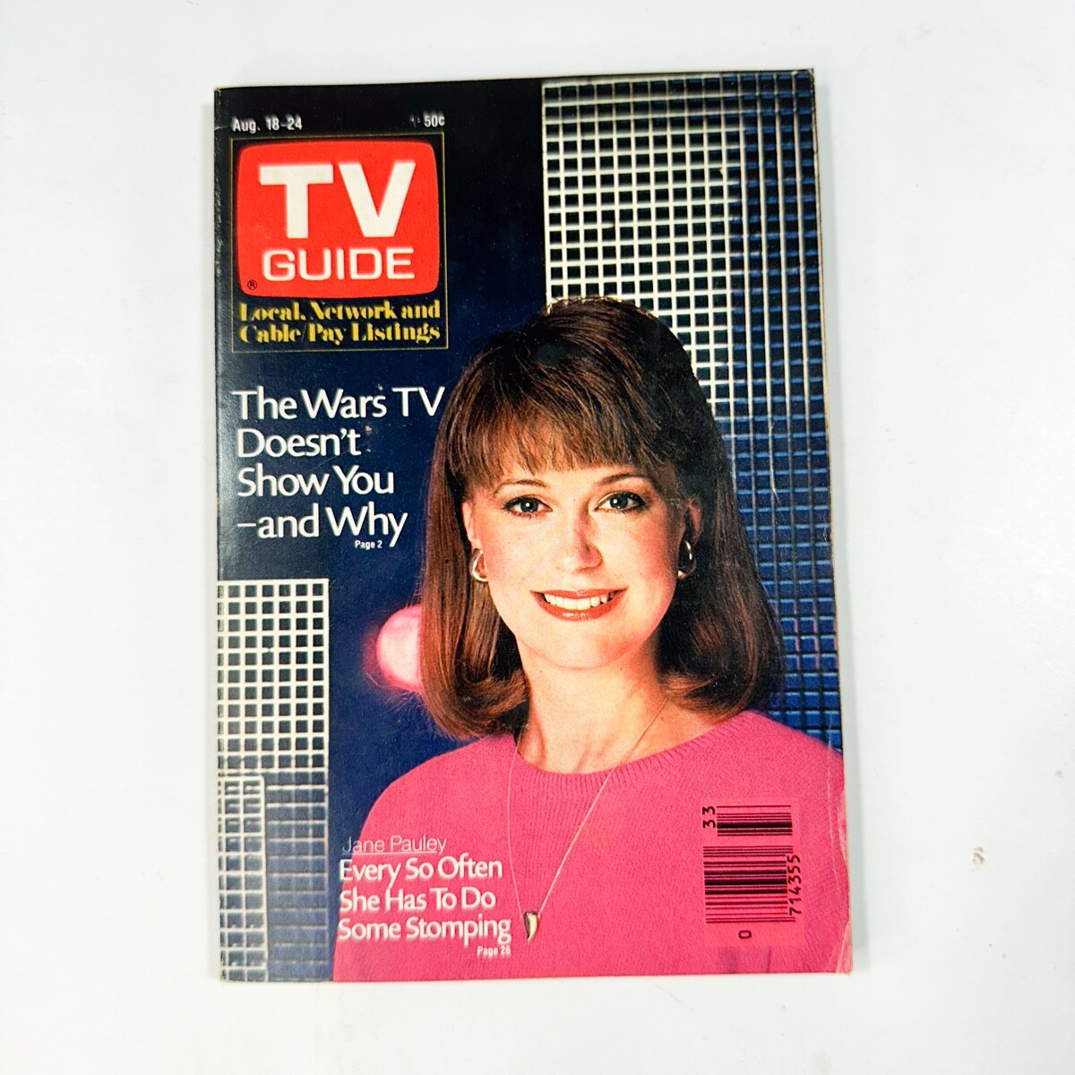 TV Guide August 18, 1984 Jane Pauley, Jessica Lang, No Label