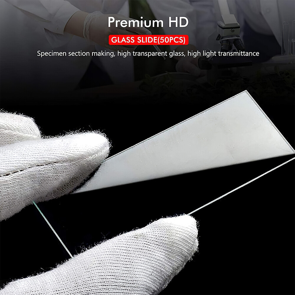 50pcs Microscope Slides & 100pcs Cover Glasses for Microscopy
