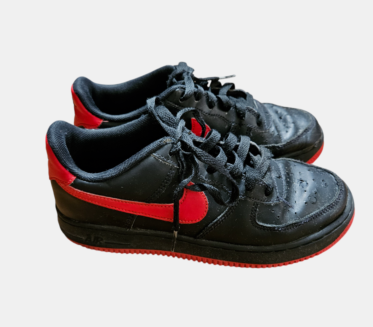 Nike Air Force 1 Low '07 Black University Red GS Bred Sneakers