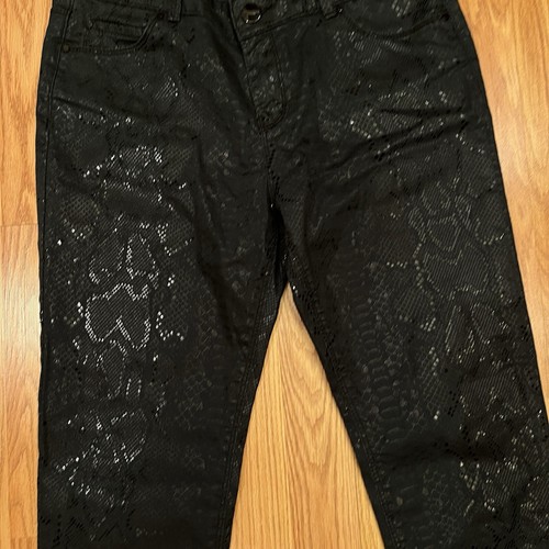 Hallhuber Dark Green Snakeskin animal print pants, size IT 38/US 2 or S - Picture 2 of 14