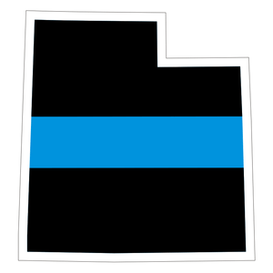 Utah-UT-State-Thin-Blue-Line-Police-Sticker-Decal-220-Made-in-U-S-A
