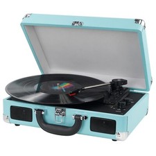 Vinyl Record Player Bluetooth Turntable 3-Speed Portable Vintage Suitcase