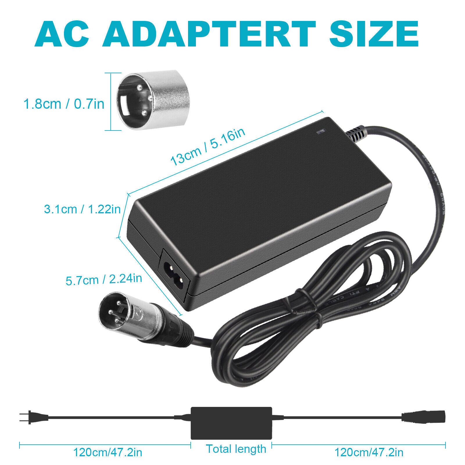 44V 1.5A For 36V Lead Acid Battery Charger For Razor MX500 MX650 Dirt Rocket NEW
