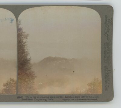 Up To Everlasting Snows Mt Kinchinjanga Darjeeling India Underwood Stereoview