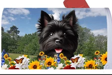 Cairn Terrier Summer Flowers Mail Box Cover