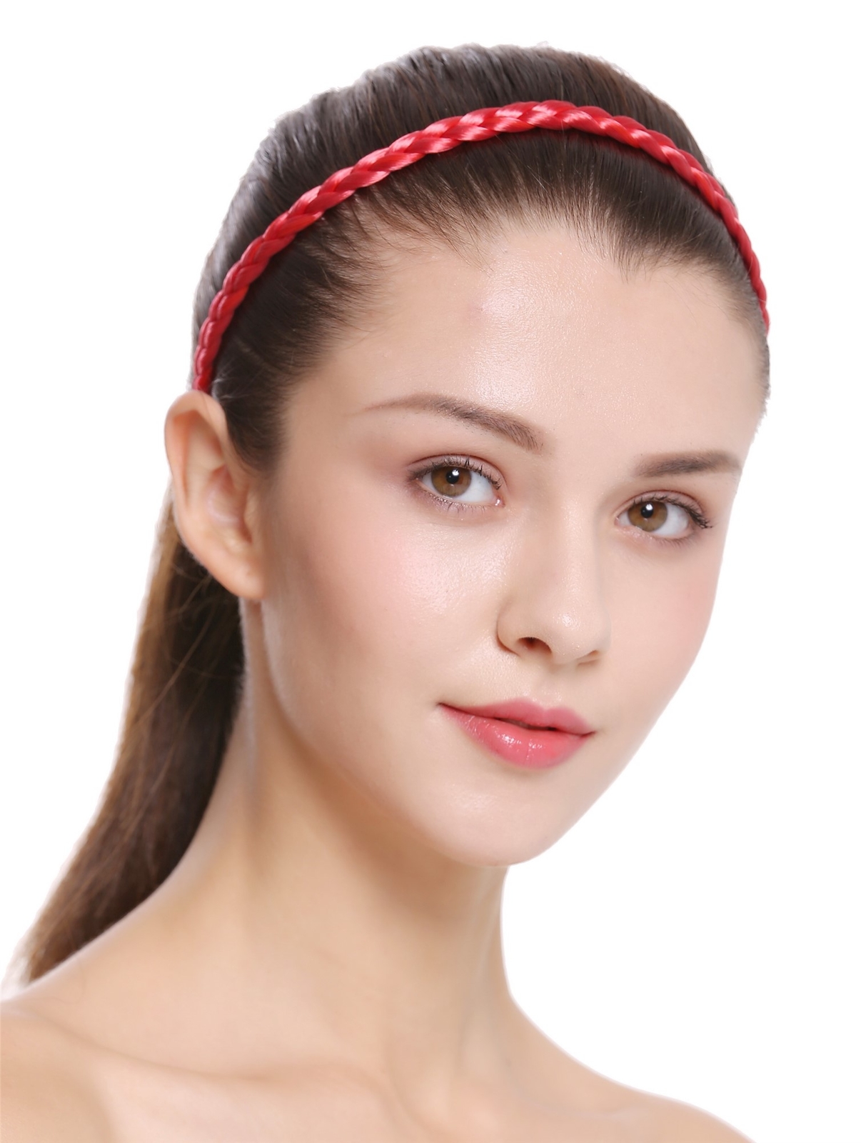 Braided Hairband Hair Hoop Traditional Costume Bright Red CXT-009-617
