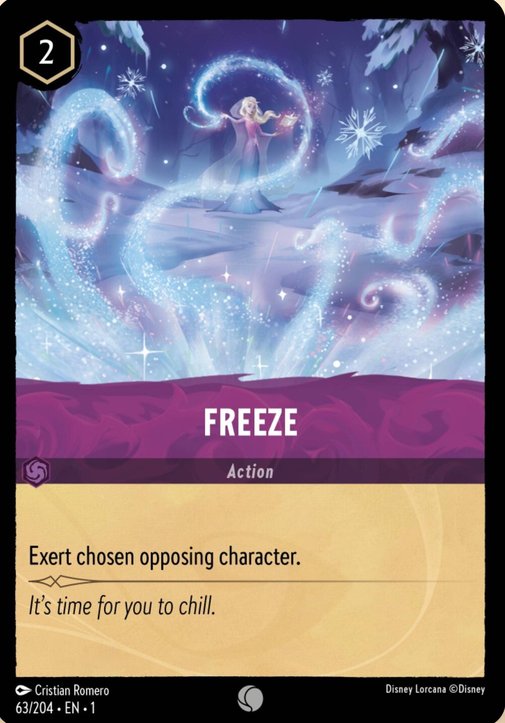 FREEZE NM-MINT 63/204 Disney Lorcana TCG
