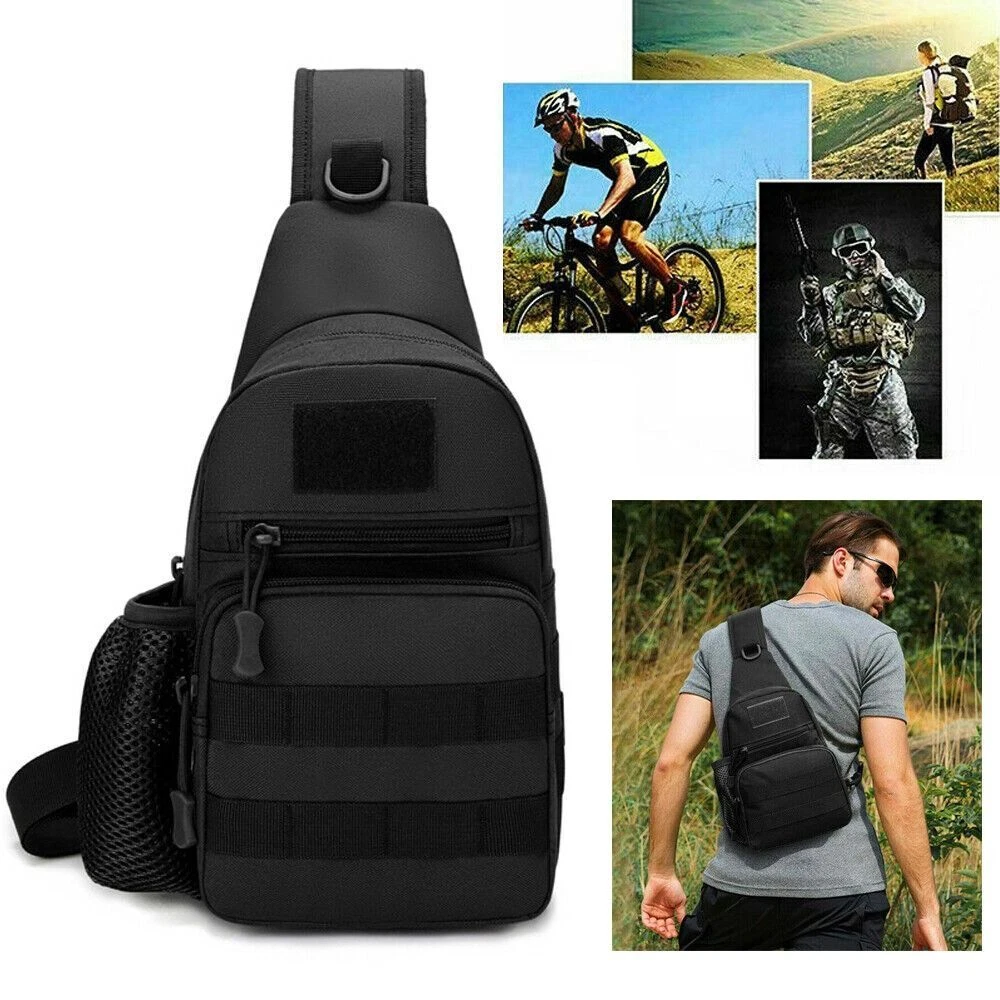 Sport Backpack Water Bottle Holder Waist Packs Men Chest Bag Cross