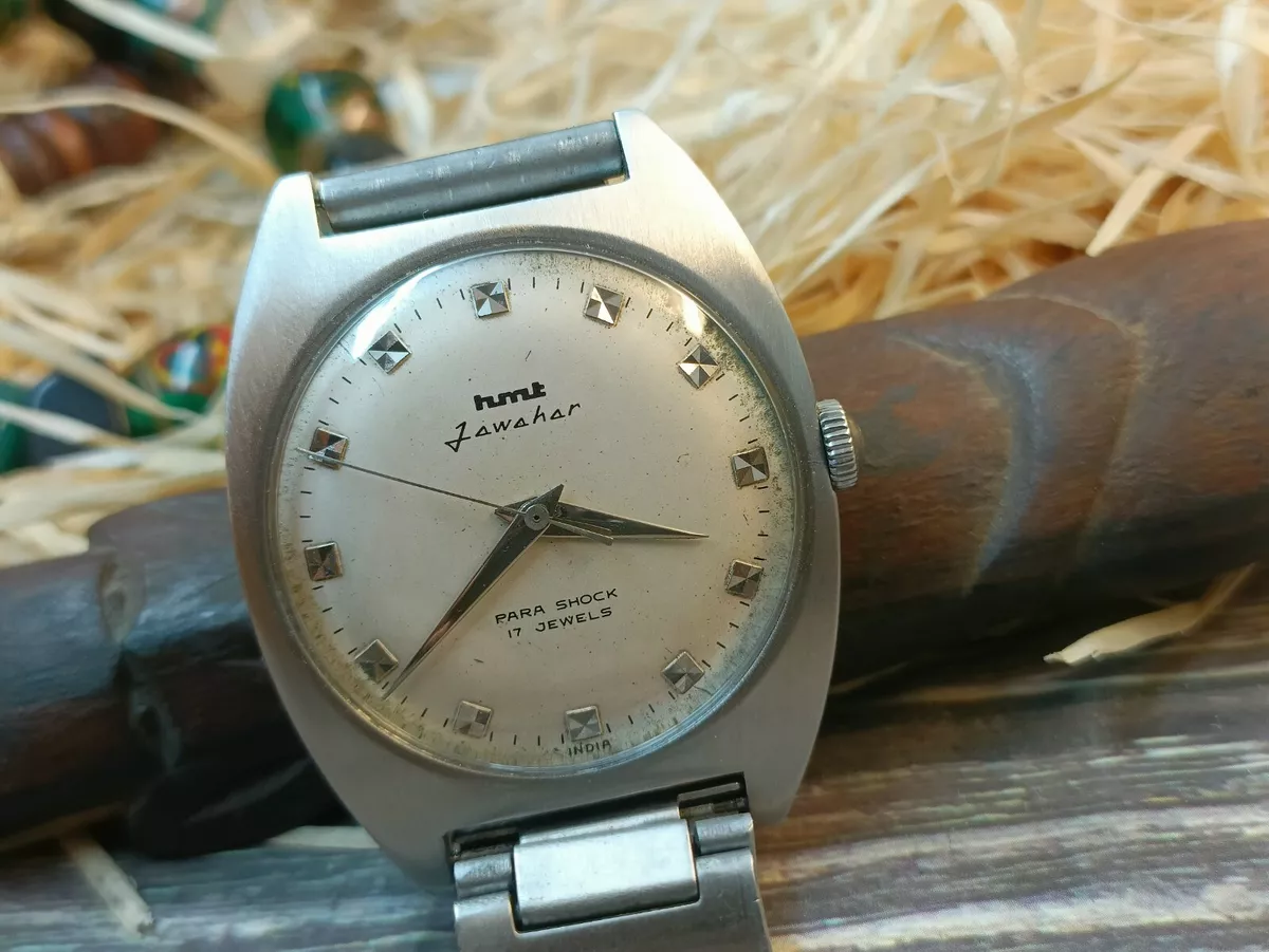AUTHENTIC H.M.T JAWAHAR 17 JEWELS MEN S PATINA AGED DIAL WINDING