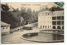 Old postcard Bourbon Lancy (71) Les 3 Sources