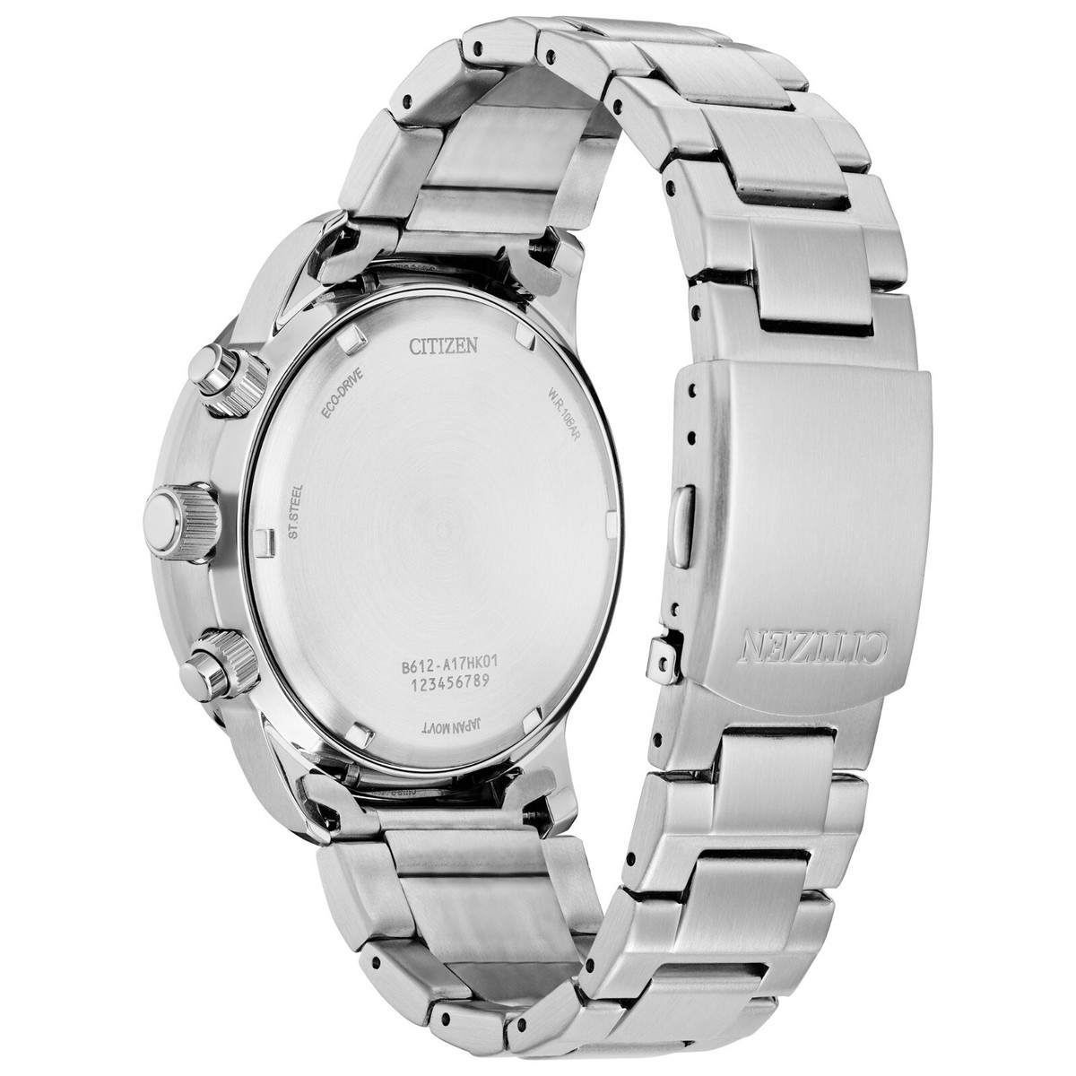 Citizen Men's Sport Casual Chronograph Eco-Drive Silver Watch 44