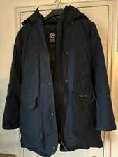 Women's CANADA GOOSE Trillium Parka Down Puffer Jacket Coat S Atlantic Navy