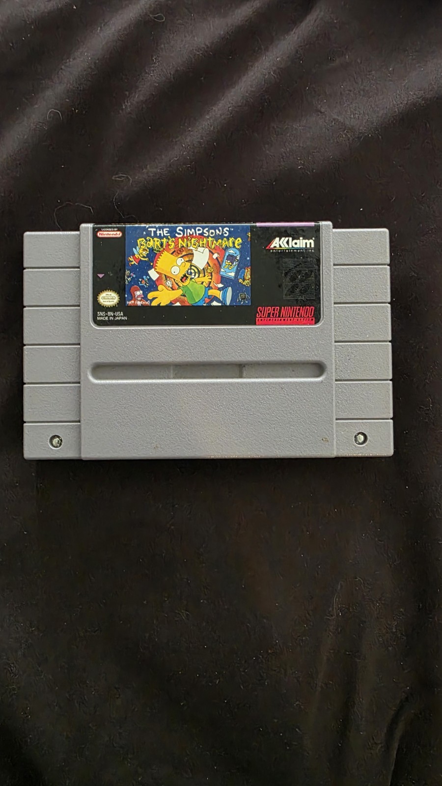 The Simpsons: Bart's Nightmare Super Nintendo SNES Acclaim NTSC-U/C