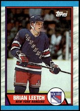1989-90 Topps #136 Brian Leetch Rookie F5