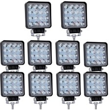 LED Pod Lights, Led Tractor Work Lights 4 Inch 48W 4000lm Square Spot Off-Road L