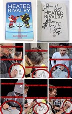 Hudson Williams, Connor Storrie, Robbie GK +2 signed "HEATED RIVALRY" Book COA