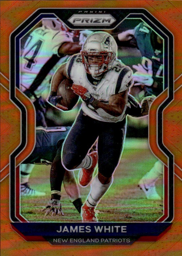2020 Panini Prizm Orange /249 James White #21 GS1 b11E