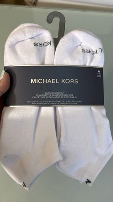 Michael Kors Men s Cushioned Low Cut Socks 6 Pair Pack White One Size NWT