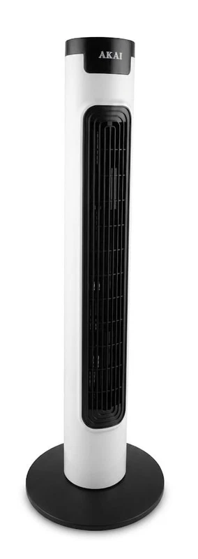 Ventilatore Ventolino a Torre 80 cm Raffrescatore Aria AKAI Oscillante Bianco