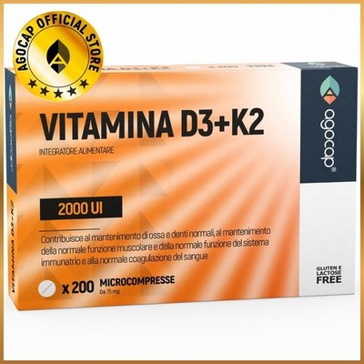Vitamin D3 2000 IE K2 MK7 Multivitamin Nahrungsergänzungsmittel für Zahnknochen