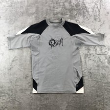 O'Neill Surf Shirt Mens Medium Gray Short Sleeve Ozone 50 UV Rash Guard