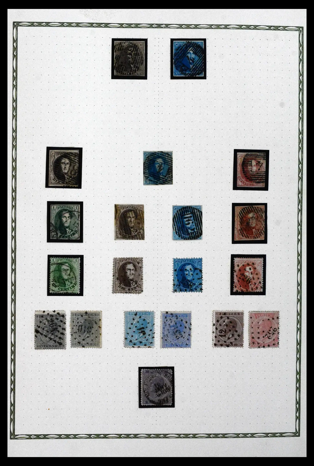 BELGIUM 1849-1950 Used MH Classics PREMIUM Stamp Collection