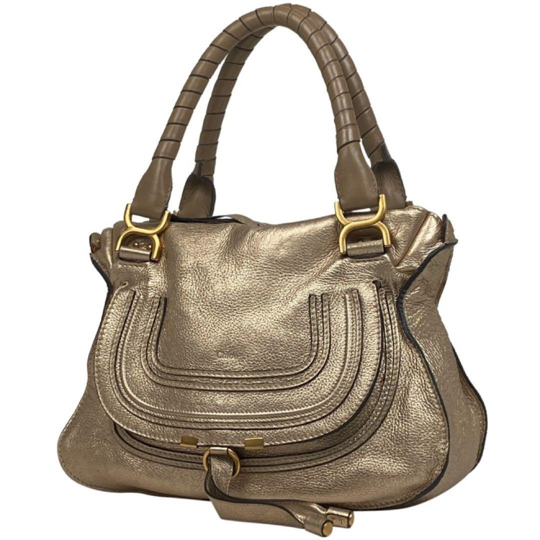 Authentic Chloe Marcie Bag Handbag Gold y2k vintage women