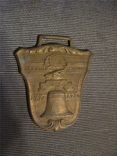 Vintage Brass *Liberty Bell**  ELKS Club Watch Fob