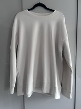 Cream scuba Longline Sweatshirt Size XL
