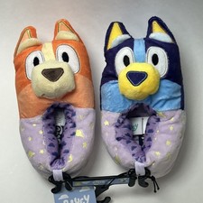 NWT Bluey Kids Toddler Size 5/6 Glow in The Dark Slipper Warm Bluey Bingo