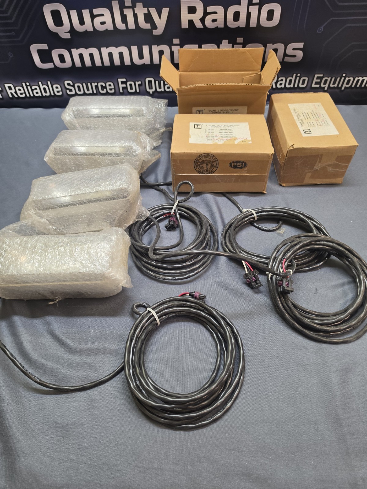 Lot of NEW TOMAR PREEMPTION EMITTER HEADS & Strobe Power Supplies